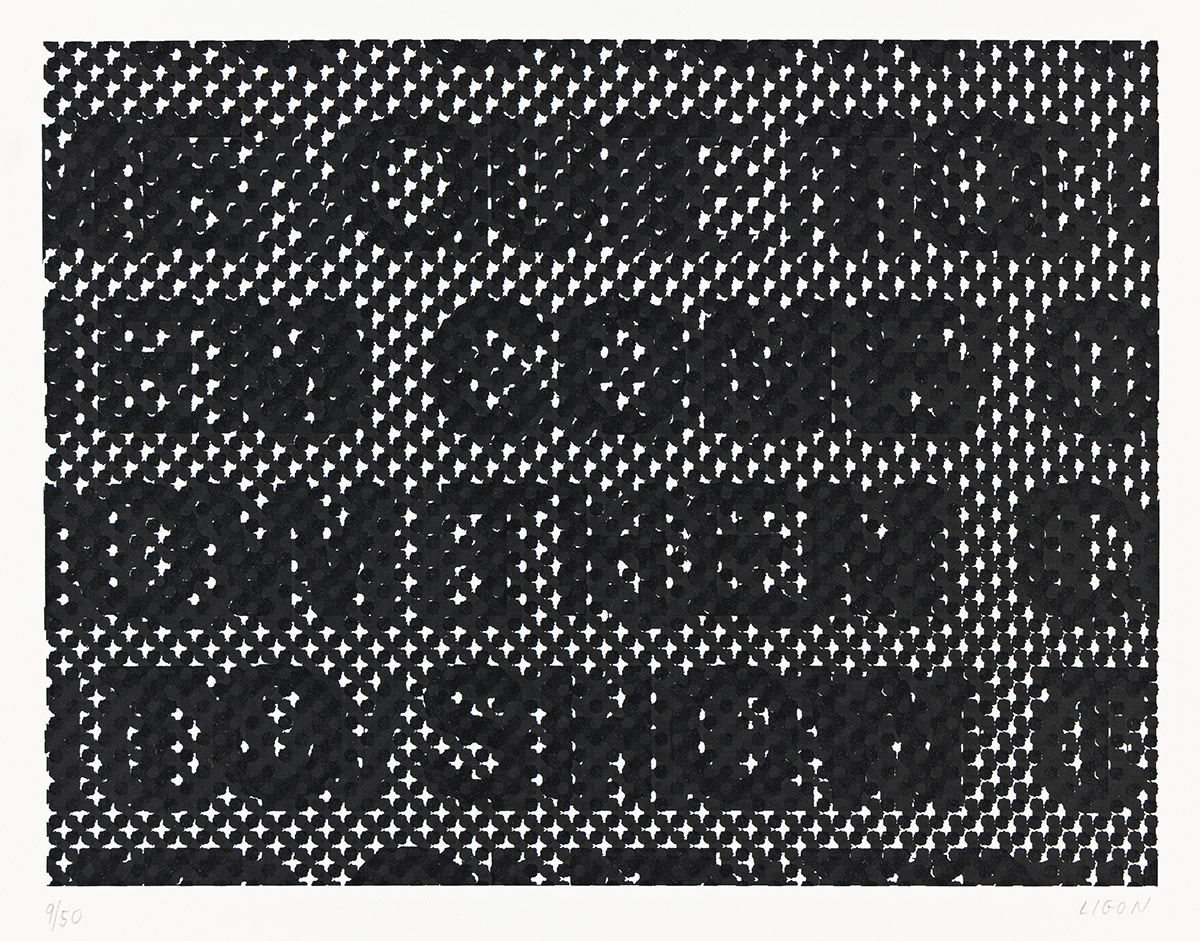 GLENN LIGON (1960 - ) Detail.